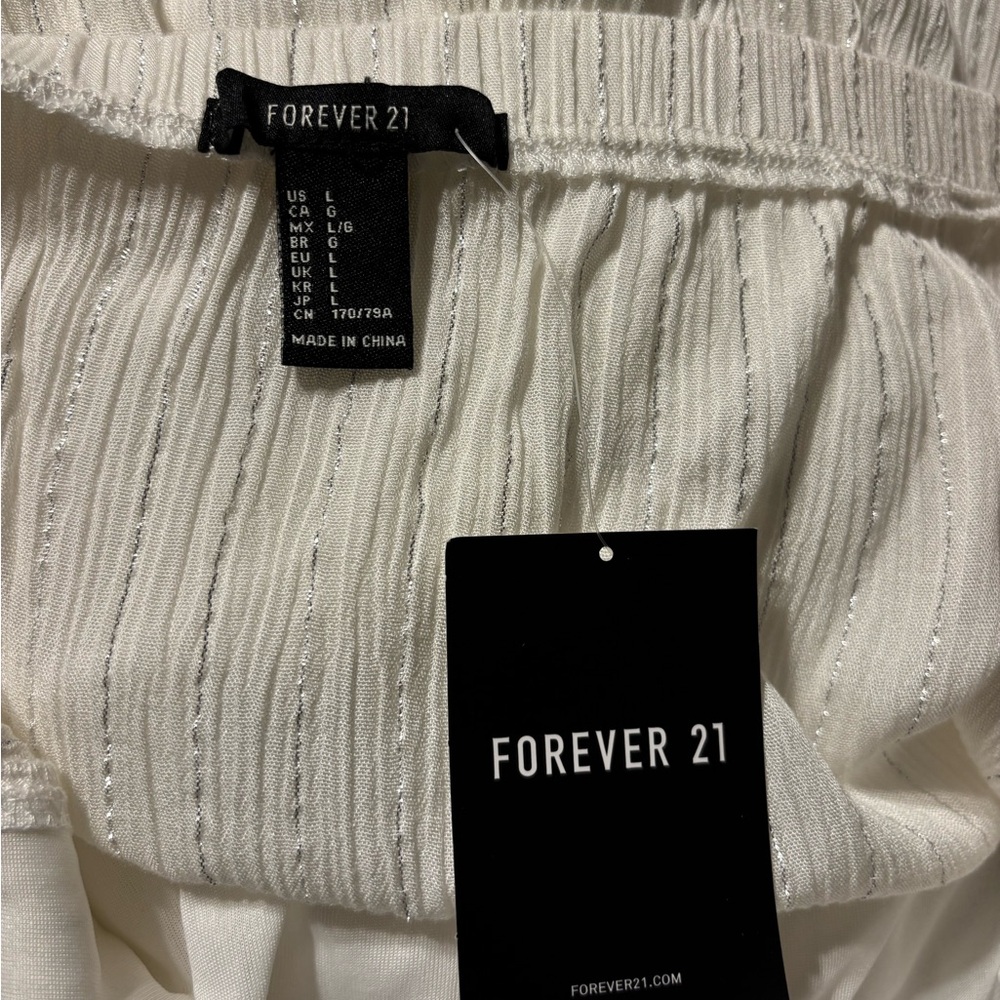 Forever 21 White Jumpsuit with Silver Accents - Picture 8 of 12